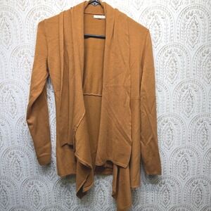 Maurices Womens Burnt Orange Open Front Waterfall Cardigan Sweater Rust Medium